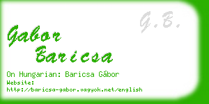 gabor baricsa business card