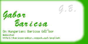 gabor baricsa business card